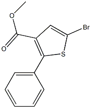 methyl 5-bromo-2-phenylthiophene-3-carboxylate Struktur