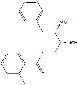 N-((2R,3S)-3-amino-2-hydroxy-4-phenylbutyl)-2-methylbenzamide Struktur