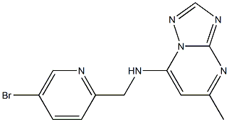 N-((5-bromopyridin-2-yl)methyl)-5-methyl-[1,2,4]triazolo[1,5-a]pyrimidin-7-amine Struktur