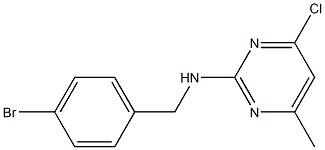 N-(4-bromobenzyl)-4-chloro-6-methylpyrimidin-2-amine Struktur