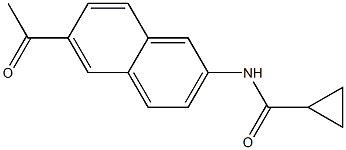 N-(6-acetylnaphthalen-2-yl)cyclopropanecarboxamide Struktur