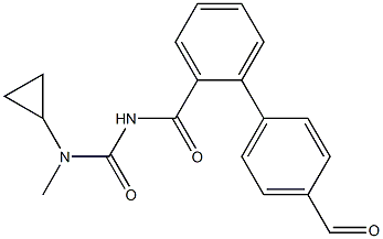 N-(cyclopropylmethylcarbamoyl)-4'-formylbiphenyl-2-carboxamide Struktur