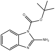 tert-butyl 2-amino-1H-benzo[d]imidazole-1-carboxylate Struktur