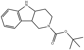 tert-butyl 3,4,4a,5-tetrahydro-1H-pyrido[4,3-b]indole-2(9bH)-carboxylate Struktur