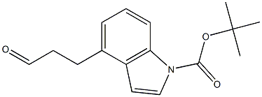 tert-butyl 4-(3-oxopropyl)-1H-indole-1-carboxylate Struktur