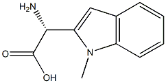 (R)-2-amino-2-(1-methyl-1H-indol-2-yl)acetic acid Struktur