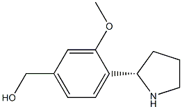 (S)-(3-methoxy-4-(pyrrolidin-2-yl)phenyl)methanol Struktur