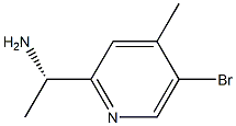 (S)-1-(5-bromo-4-methylpyridin-2-yl)ethanamine Struktur