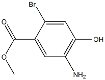 5-Amino-2-bromo-4-hydroxy-benzoic acid methyl ester Struktur