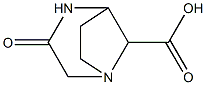 3-Oxo-1,4-diaza-bicyclo[3.2.1]octane-8-carboxylic acid Struktur