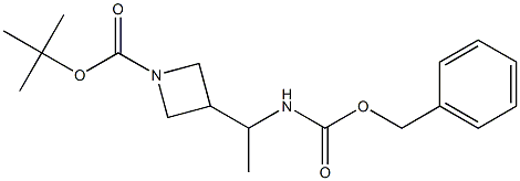 3-(1-Benzyloxycarbonylamino-ethyl)-azetidine-1-carboxylic acid tert-butyl ester Struktur