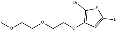 2,5-Dibromo-3-(2-(2-methoxyethoxy)ethoxy)thiophene Struktur