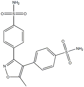 4,4'-(5-methylisoxazole-3,4-diyl)dibenzenesulfonamide Struktur