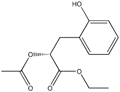 (R)-ethyl 2-acetoxy-3-(2-hydroxyphenyl)propanoate Struktur