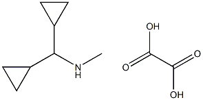 1,1-dicyclopropyl-N-methylmethanamine oxalate Struktur