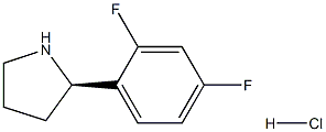 (2R)-2-(2,4-DIFLUOROPHENYL)PYRROLIDINE HYDROCHLORIDE Struktur