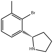 (2S)-2-(2-BROMO-3-METHYLPHENYL)PYRROLIDINE Struktur