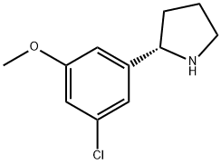 (S)-2-(3-chloro-5-methoxyphenyl)pyrrolidine Struktur