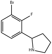 2-(3-BROMO-2-FLUOROPHENYL)PYRROLIDINE Struktur