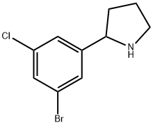 2-(3-BROMO-5-CHLOROPHENYL)PYRROLIDINE Struktur