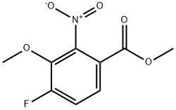 4-Fluoro-3-methoxy-2-nitro-benzoic acid methyl ester Struktur