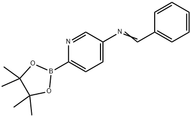 1-phenyl-N-(6-(4,4,5,5-tetramethyl-1,3,2-dioxaborolan-2-yl)pyridin-3-yl)methanimine Struktur