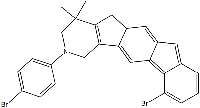 7-Bromo-10-(4-bromo-phenyl)-12,12-dimethyl-10,12-dihydro-10-aza-indeno[2,1-b]fluorene Struktur