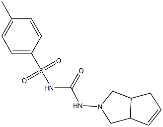 1-[(4-Methylphenyl)sulfonyl]-3-(3,3a,4,6a-tetrahydrocyclopenta[c]pyrrol-2(1H)-yl)urea Struktur