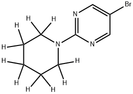 5-Bromo-2-(piperidino-d10)-pyrimidine Struktur