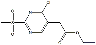 ethyl 2-(4-chloro-2-(methylsulfonyl)pyrimidin-5-yl)acetate Struktur