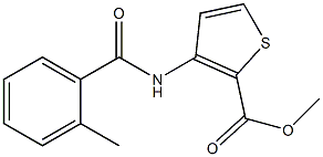 methyl 3-(2-methylbenzamido)thiophene-2-carboxylate Struktur