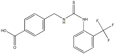 4-((3-(2-(trifluoromethyl)phenyl)thioureido)methyl)benzoic acid Structure