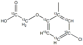 4-Chloro-2-Methylphenoxyacetic Acid-[13C8] Struktur