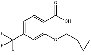 2-(cyclopropylmethoxy)-4-(trifluoromethyl)benzoic acid Struktur