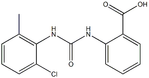 1-(2-CARBOXYPHENYL)-3-(2-CHLORO-6-METHYLPHENYL)UREA Struktur