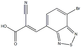 (E)-3-(7-bromobenzo[c][1,2,5]thiadiazol-4-yl)-2-cyanoacrylic acid Struktur