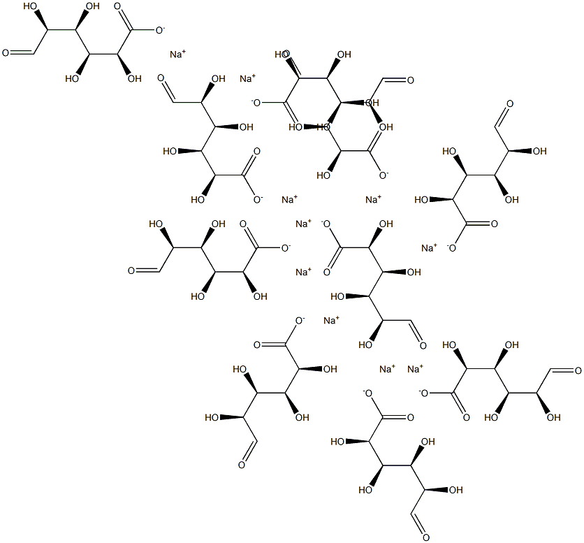 D-decamannuronic acid decasodium salt Struktur