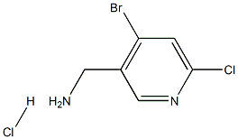 (4-Bromo-6-chloropyridin-3-yl)methanamine hydrochloride Struktur