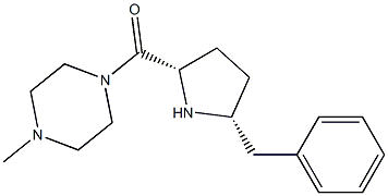 ((2S,5R)-5-benzylpyrrolidin-2-yl)(4-methylpiperazin-1-yl)methanone Struktur