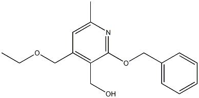 (2-(benzyloxy)-4-(ethoxymethyl)-6-methylpyridin-3-yl)methanol Struktur