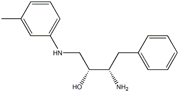 (2R,3S)-3-amino-4-phenyl-1-(m-tolylamino)butan-2-ol Struktur