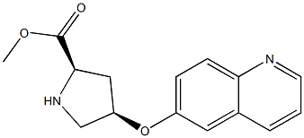 (2R,4R)-methyl 4-(quinolin-6-yloxy)pyrrolidine-2-carboxylate Struktur