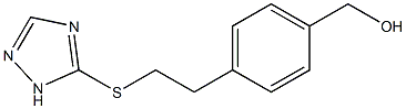 (4-(2-(1H-1,2,4-triazol-5-ylthio)ethyl)phenyl)methanol Struktur