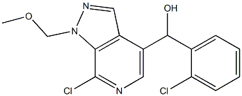 (7-chloro-1-(methoxymethyl)-1H-pyrazolo[3,4-c]pyridin-4-yl)(2-chlorophenyl)methanol Struktur