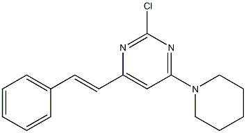 (E)-2-chloro-4-(piperidin-1-yl)-6-styrylpyrimidine Struktur