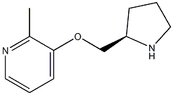 (R)-2-methyl-3-(pyrrolidin-2-ylmethoxy)pyridine Struktur