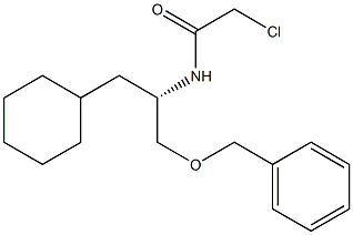 (S)-N-(1-(benzyloxy)-3-cyclohexylpropan-2-yl)-2-chloroacetamide Struktur