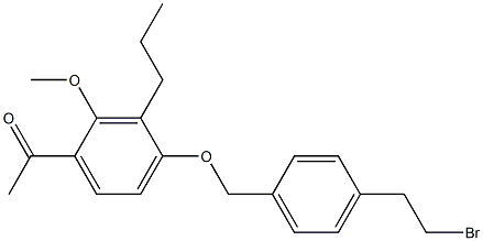 1-(4-(4-(2-bromoethyl)benzyloxy)-2-methoxy-3-propylphenyl)ethanone Struktur