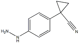 1-(4-hydrazinylphenyl)cyclopropanecarbonitrile Struktur