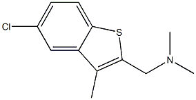 1-(5-chloro-3-methylbenzo[b]thiophen-2-yl)-N,N-dimethylmethanamine Struktur